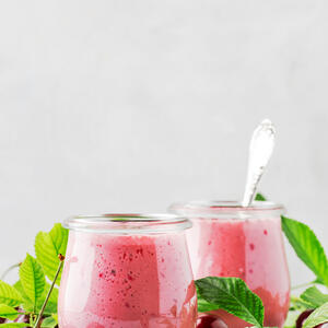 Pour into two bowls or glasses