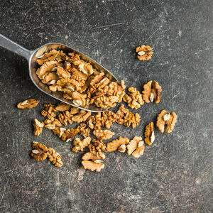 decorate with walnuts