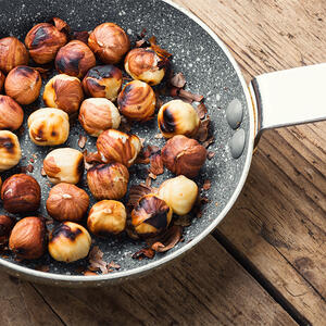 fry the hazelnuts
