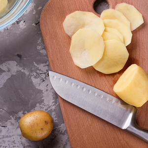 cut the potato