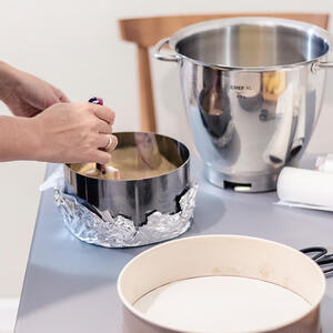 Pour the dough into a baking dish