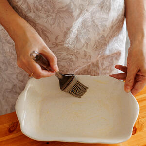 grease the baking dish
