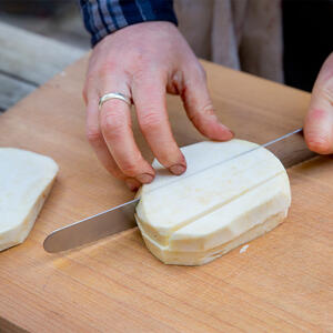 cut the mozarella into cubes
