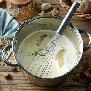 mix the milk and cream