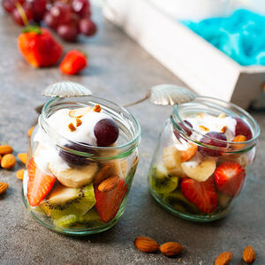 Mix salad with dressing