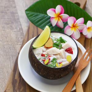 decorate the fruit salad