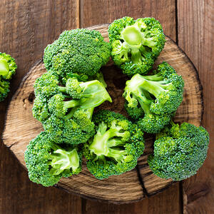wash and cut the broccoli into florets