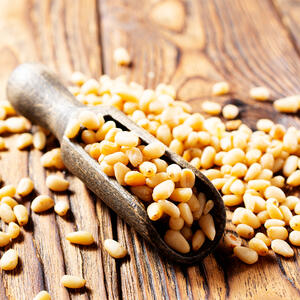 sprinkle with pine nuts