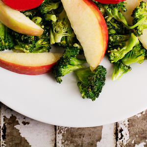 pour the salad into the bowl
