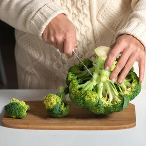 cut the broccoli into florets