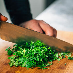 chop the parsley