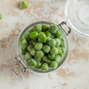 add the frozen peas