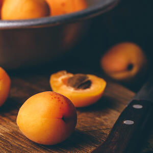 cut the apricots