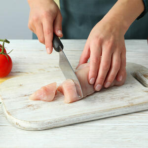 cut the chicken fillet