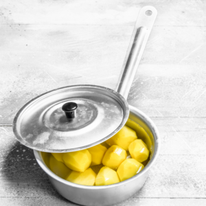 Place the potatoes in cold water 