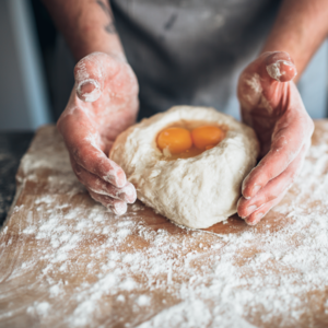 add the egg yolks,