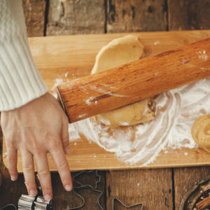 spread it with a rolling pin on the surface sprinkled with flour 