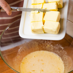 Cut the butter into cubes 