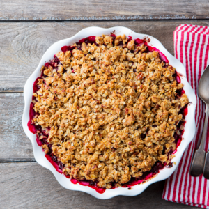 Put the strawberries in a ceramic bowl 