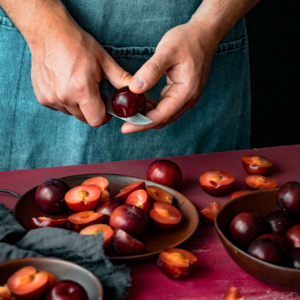Cut the fruits into slices