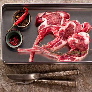 Roast the lamb chops in the oven