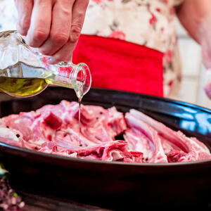 Separate lamb chops  and fry them