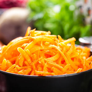 Cut onion and carrot 