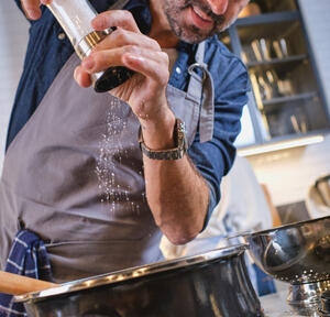 Add salt and black pepper