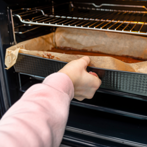 Place the cobbler in the oven for 40 minutes at 375° F to cook.
