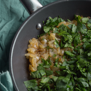 At the end, add the spinach for a minute.