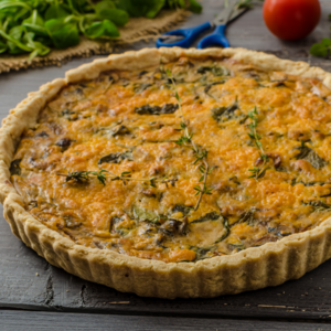 Cook the tart for 15 minutes in the same oven at 356° Fahrenheit.