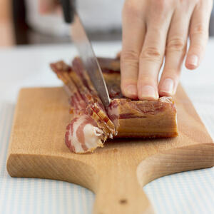 cut the bacon