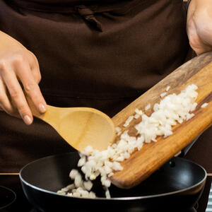 Chop and fry the onion