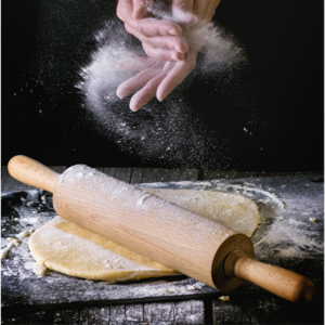 spread it with the rolling pin. 