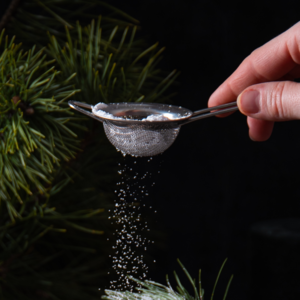 Sprinkle powdered sugar on top.