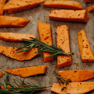 put the diced potatoes in the oven