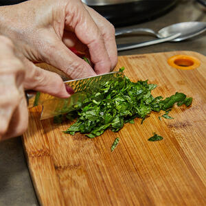 cut the basil
