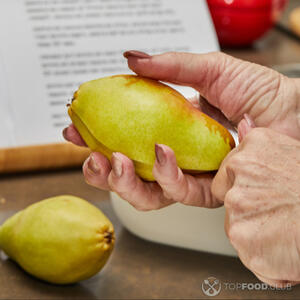 Cut the pears