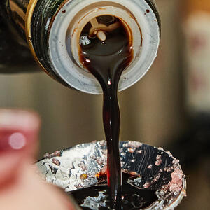 Add the soy sauce and cream