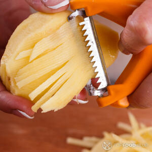 Peel and cut the potatoes