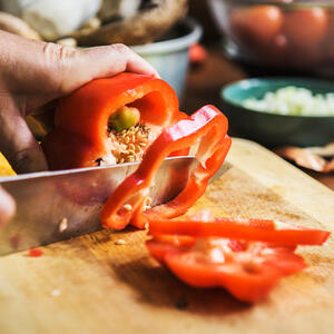 cut the pepper
