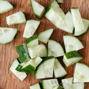cut and cook the cucumbers