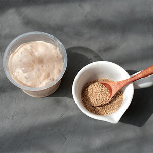 add the milk to yeast