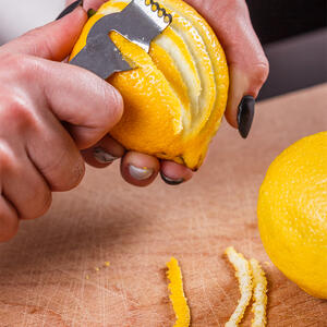 cut orange zest