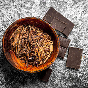 add the grated chocolate