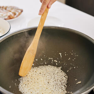 Fry the onion and garlic