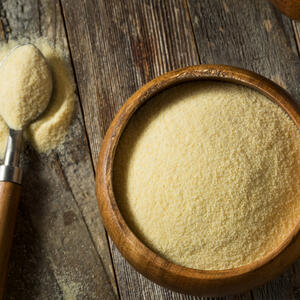 Add semolina and spices