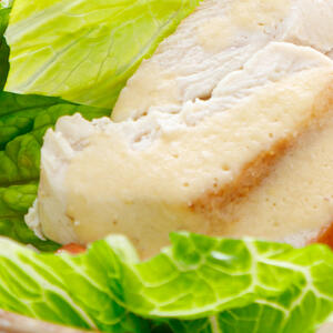 Tear up a few lettuce leaves. 