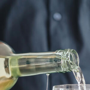 Fry and add the white wine