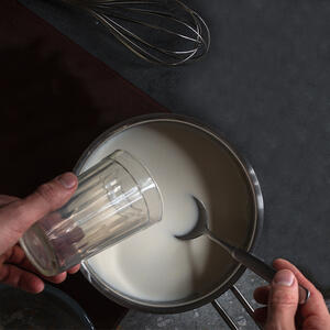 deglaze with the milk